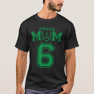 Camiseta Personalizada e Orgulhosa Mãe Número 6 G Personali