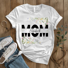 Camiseta Personalizada Elegante Floral MÃE