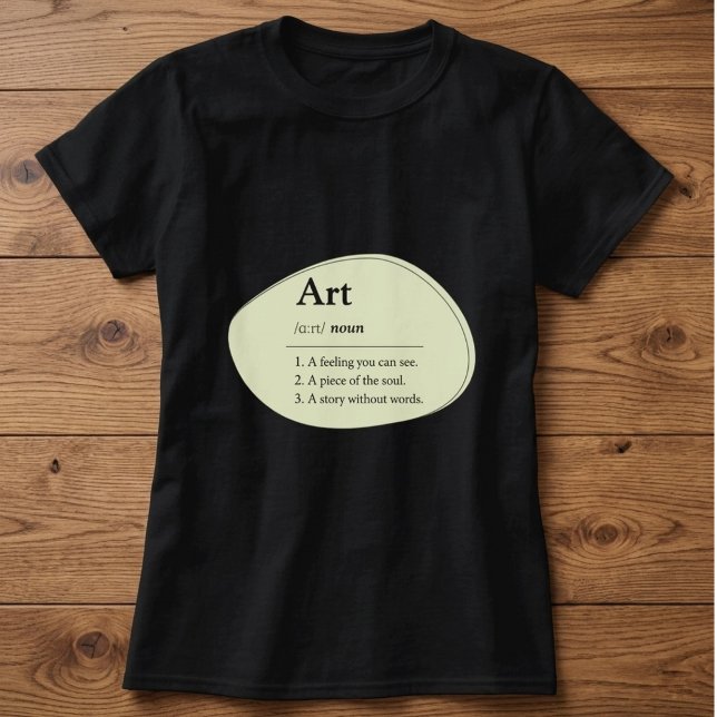 Camiseta Personalizada Estilo Dicionário de Arte (Fully customizable art dictionary definition t shirt)