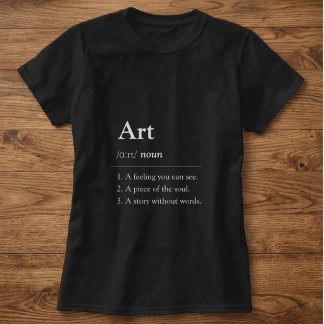 Camiseta Personalizada Estilo Dicionário de Arte