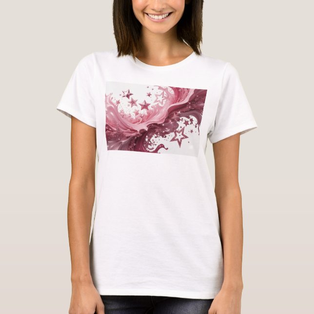 Camiseta Personalizada Estrelas Vermelhas no Céu (Frente)
