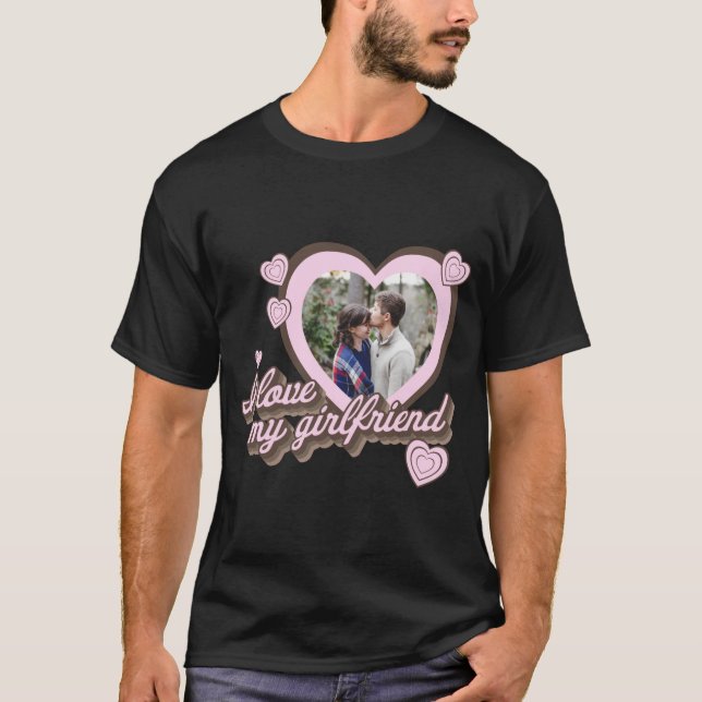 Camiseta Personalizada Eu Amo Minha Namorada Foto (Frente)