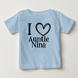 Camiseta personalizada "Eu ❤️ Meu (Nome)" para Beb