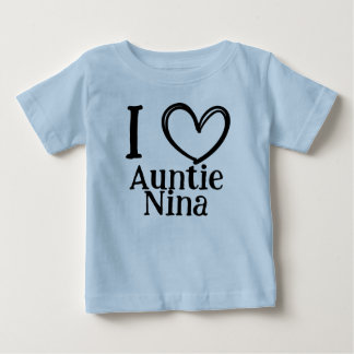 Camiseta personalizada "Eu ❤️ Meu (Nome)" para Beb