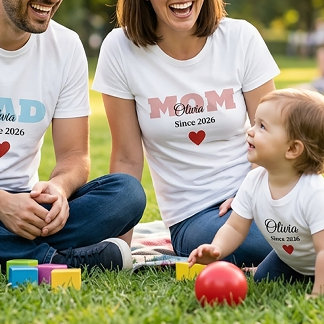 Camiseta Personalizada Família Combinando, Mamãe P