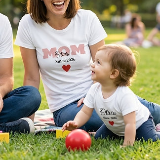 Camiseta Personalizada Família Combinando, Mamãe P