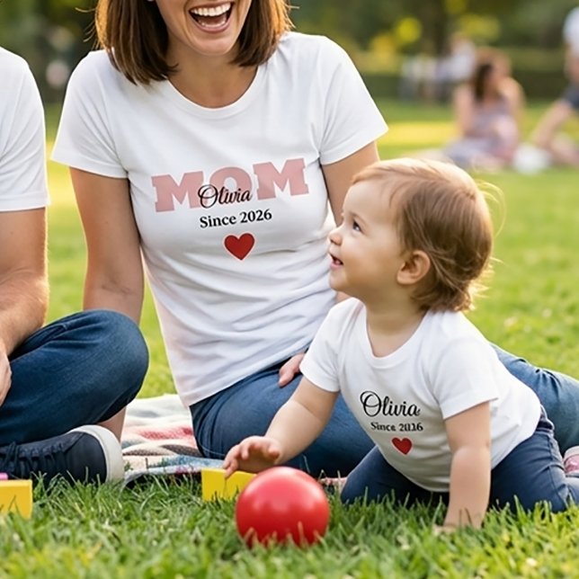 Camiseta Personalizada Família Combinando, Mamãe P (Criador carregado)