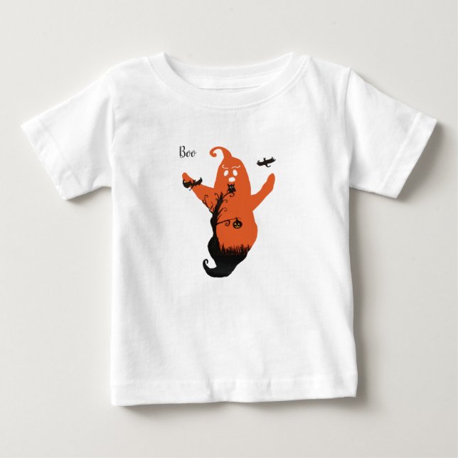 Camiseta Personalizada Fantasma Assustador de Hall (Frente)