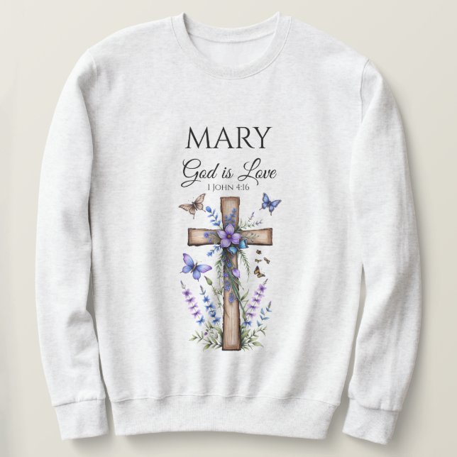 Camiseta Personalizada Fé – Escrito Deus É Amor (Frente do Design)