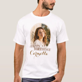 Camiseta Personalizada Feliz Aniversário com foto 