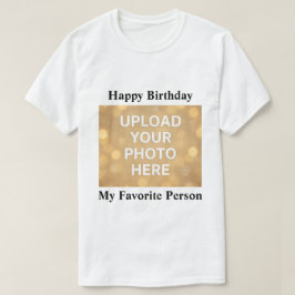 Camiseta Personalizada Feliz Aniversário com Foto