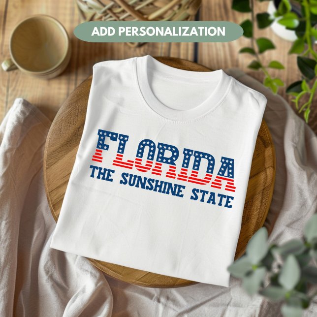 Camiseta Personalizada Florida Patriótica Sunshine (Criador carregado)