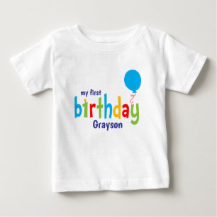 camiseta personalizada fofa de primeiro aniversári