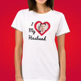 Camiseta Personalizada Foto Que Amo Minha Bae Do Marido Per