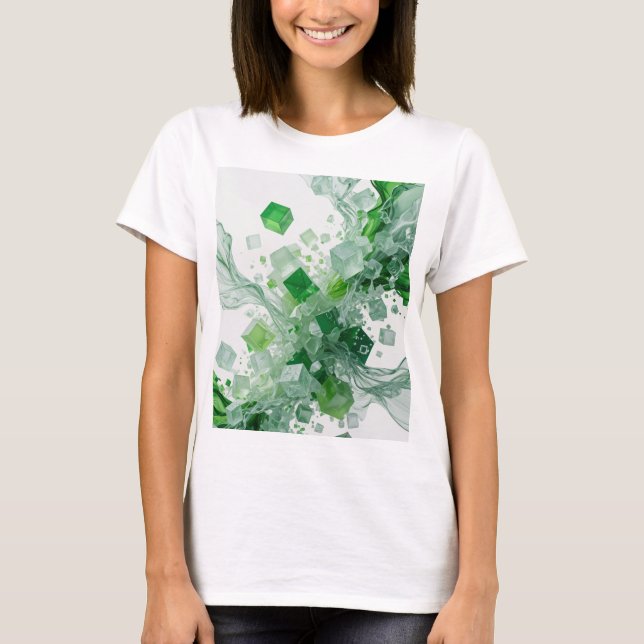 Camiseta Personalizada Green ABSTRACT ART (Frente)