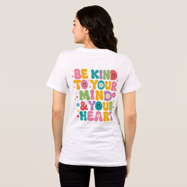 Camiseta Personalizada Groovy Seja Gentil Com Sua  (Verso completo)