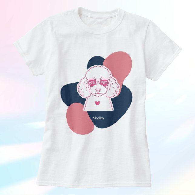 Camiseta Personalizada Mãe Poodle Pastel (Criador carregado)