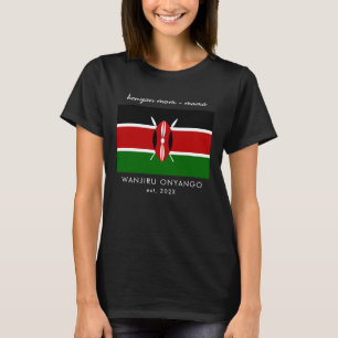 Camiseta Personalizada Mãe Queniana Mama Quênia Sinalizador