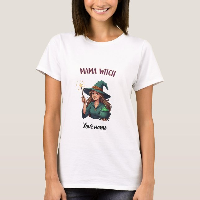 Camiseta Personalizada Mama Witch Halloween (Frente)