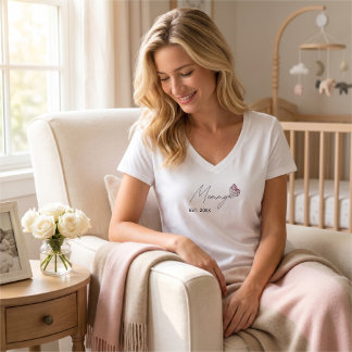 Camiseta Personalizada Mamãe Ano de Fundação Prese