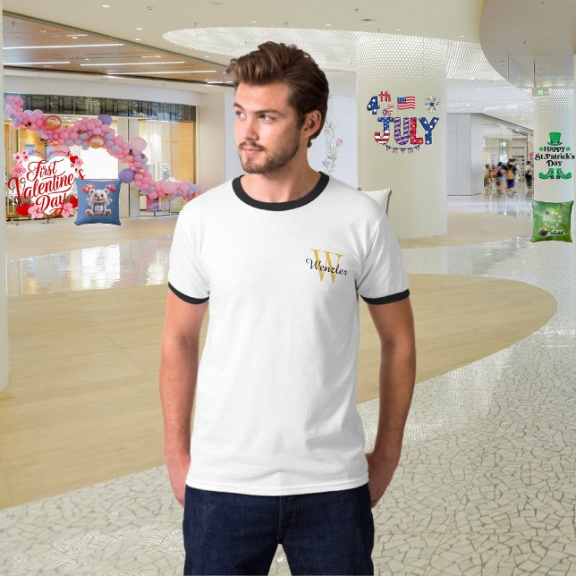 Camiseta Personalizada Masculina Monograma (Criador carregado)