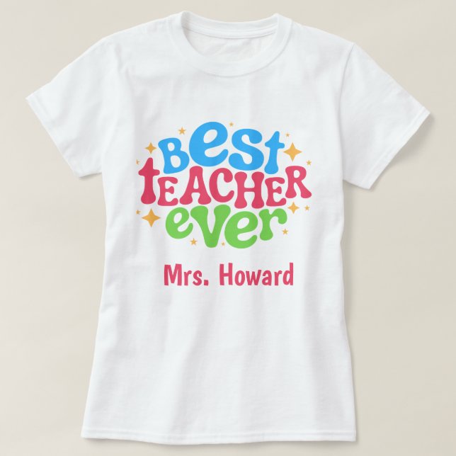 Camiseta Personalizada Melhor Professor de Todos o (Frente do Design)