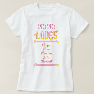 Camiseta PERSONALIZADA MiMi ama seus netos