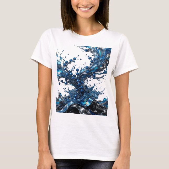 Camiseta Personalizada Modern Silver BLUE METAL FL (Frente)