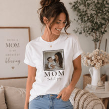 Camiseta Personalizada Moderna com Foto da Mamãe d