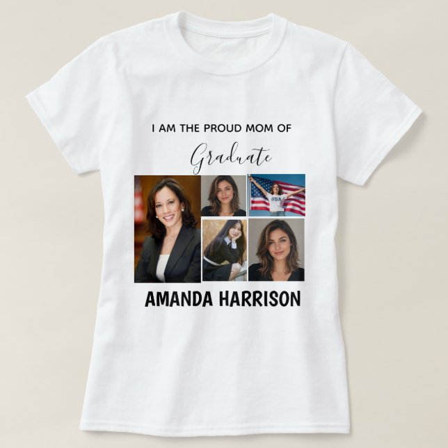 Camiseta personalizada moderna de formatura com 5  (Frente do Design)