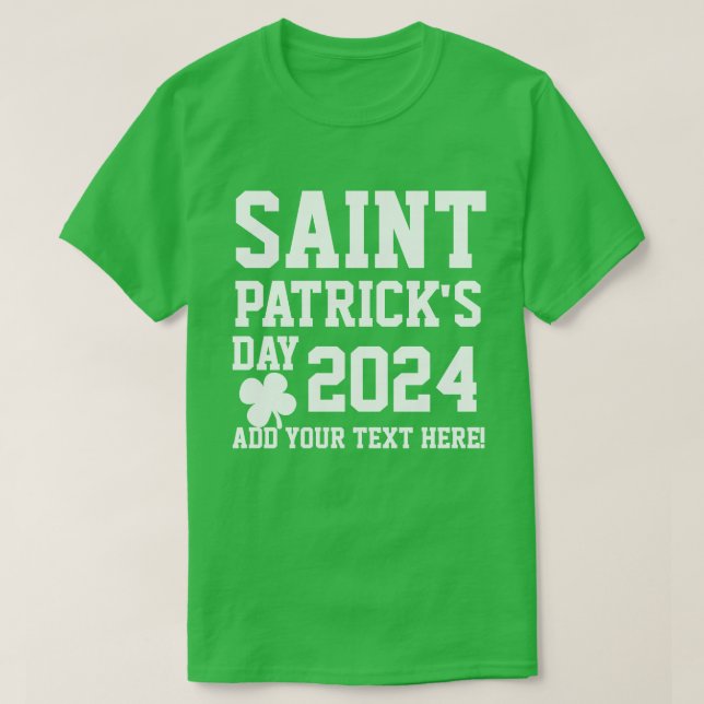 Camiseta personalizada no dia 2024 de São Patrick (Frente do Design)