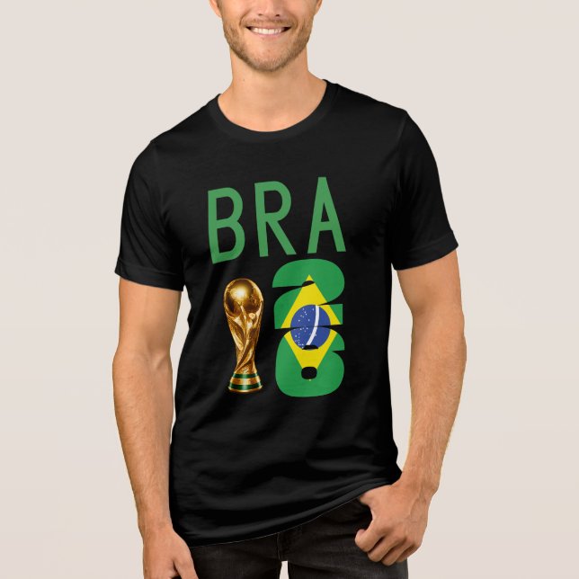 Camiseta Personalizada Nome Número Brasil Copa do  (Frente)