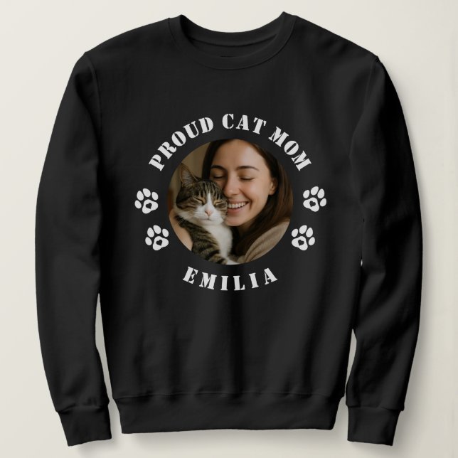 Camiseta Personalizada Orgulhosa Mãe de Gato (Frente do Design)