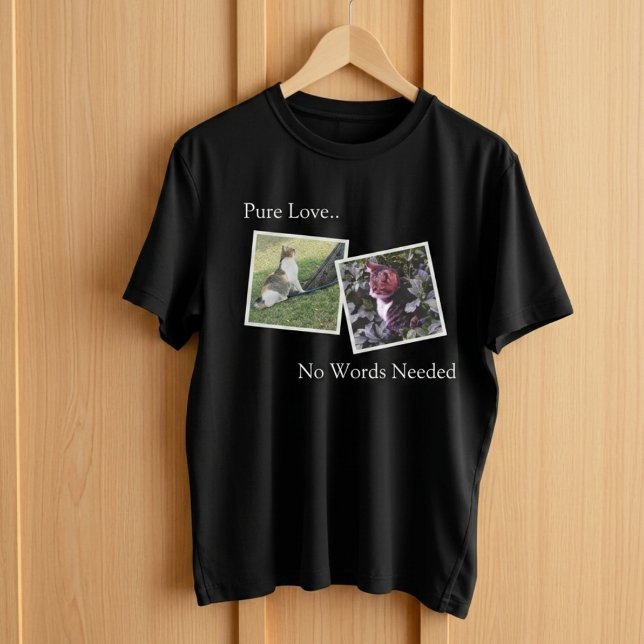 Camiseta Personalizada para Amantes de Animais de  (Fully customizable t-shirt with photos for pet lover)