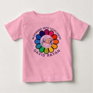 Camiseta Personalizada para Bebê com Foto Arco-Íri