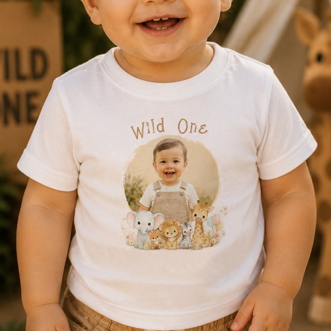Camiseta Personalizada para Bebê de 1º Aniversário (Criador carregado)