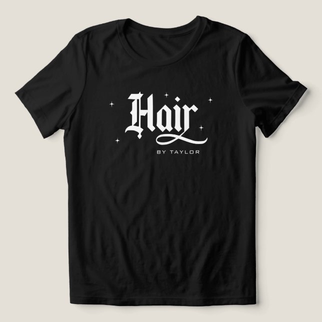 Camiseta Personalizada para Cabeleireiro Salão de  (Design frontal)