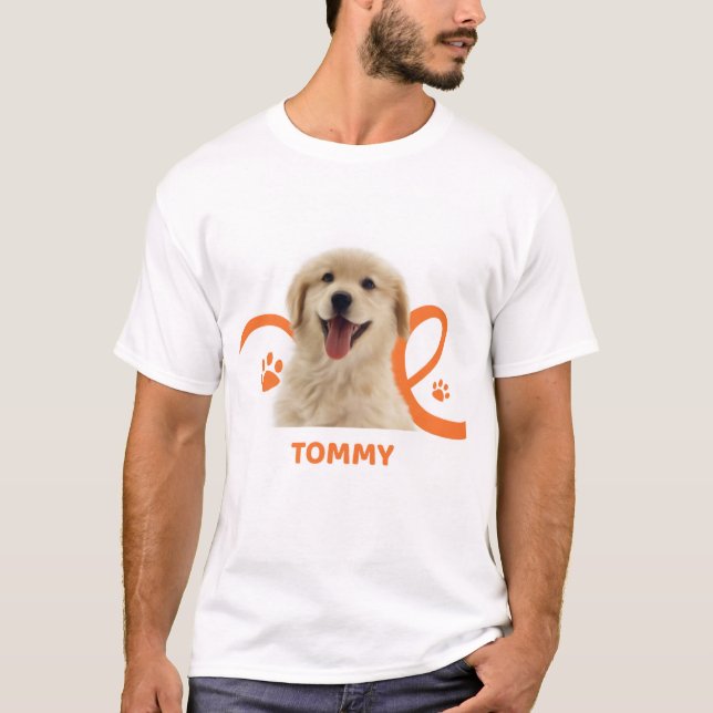 Camiseta Personalizada para Cachorro | Nome do Cac (Frente)