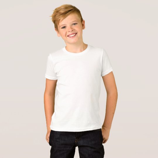 Camiseta infantil de jersey fina American Apparel, Branco