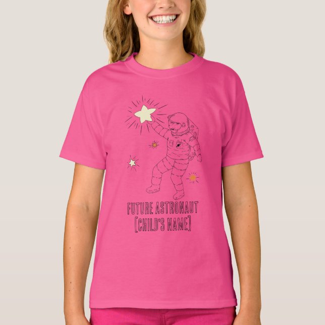 Camiseta Personalizada para Crianças Astronauta do (Frente)
