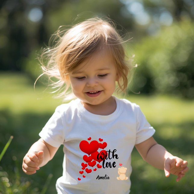 Camiseta Personalizada para Crianças com Amor (Criador carregado)