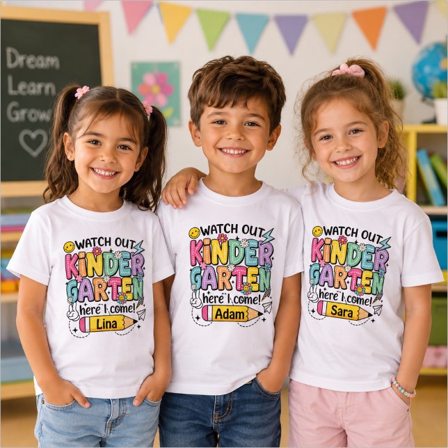 Camiseta Personalizada para Crianças com Nome (Criador carregado)
