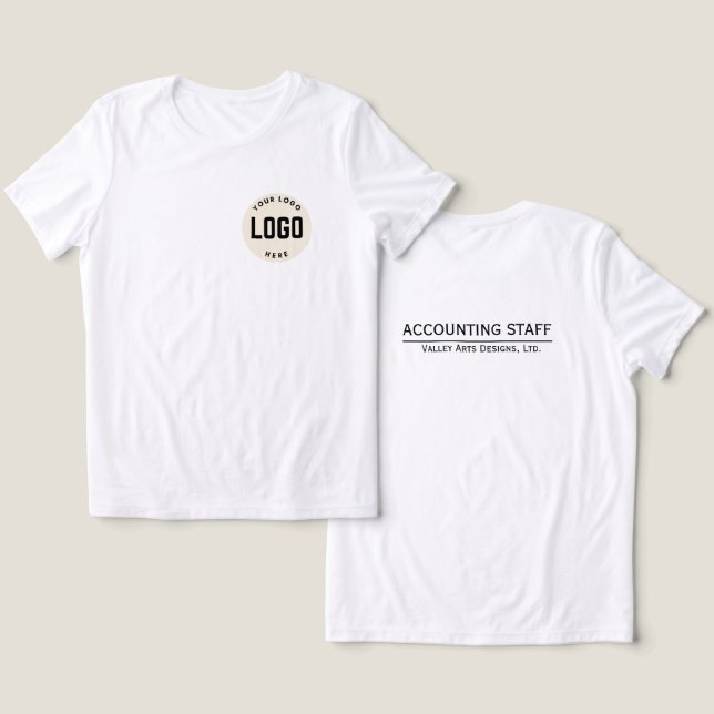 Camiseta Personalizada para Funcionários, Adicione (Design Frente e Verso)