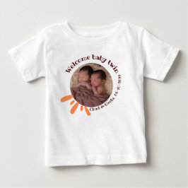 Camiseta Personalizada para Gêmeos Recém-Nascidos