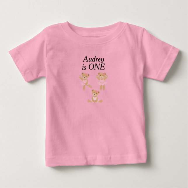 Camiseta personalizada para um ano de idade (Frente)