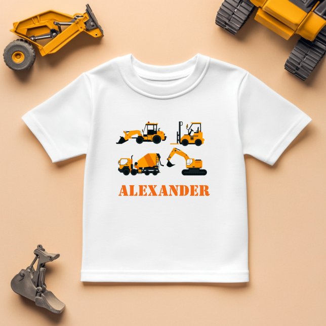 Camiseta Personalizada para Veículos de Construção (Criador carregado)