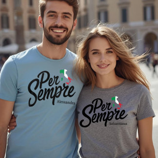 Camiseta Personalizada Per Sempre para Casais Comb