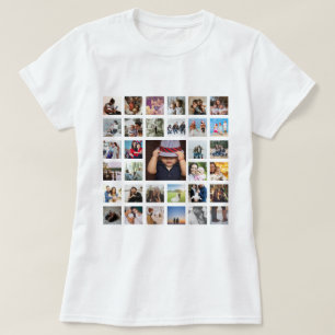 Camiseta Personalizada Personalizada De Uma Colagem De Foto