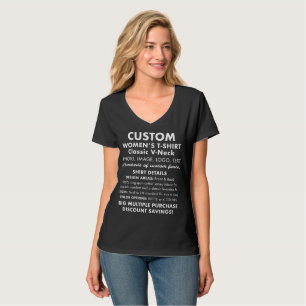 Camiseta personalizada personalizada do pescoço-pr