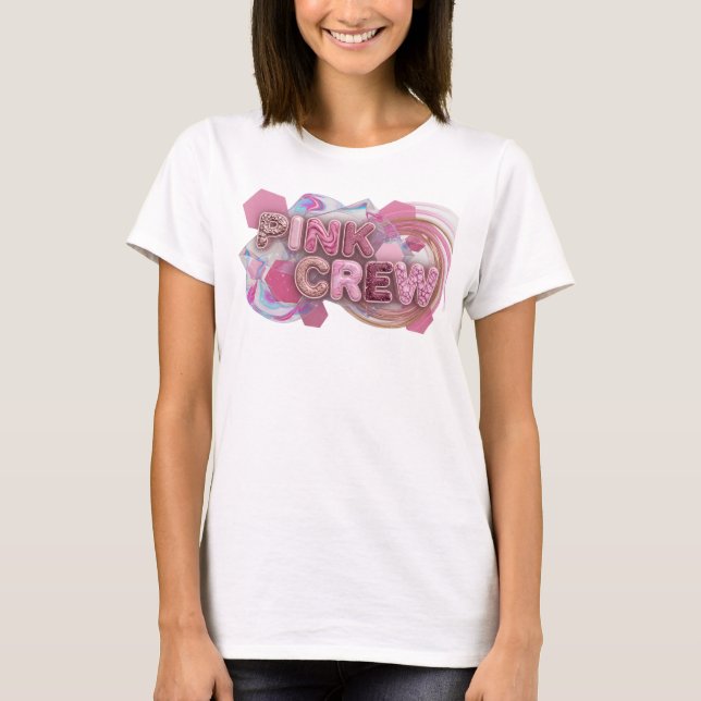 Camiseta Personalizada PINK CREW Rosa Intenso (Frente)